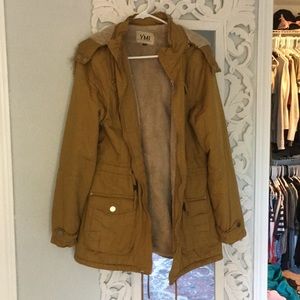 Warm mustard yellow jacket.